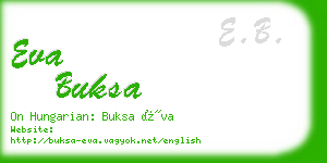 eva buksa business card